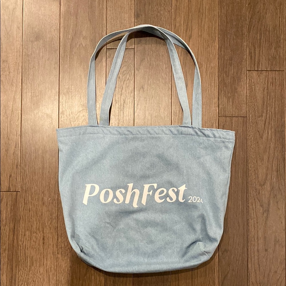 Poshmark PoshFest 2024 Nashville Blue Denim Tote Bag Brand New